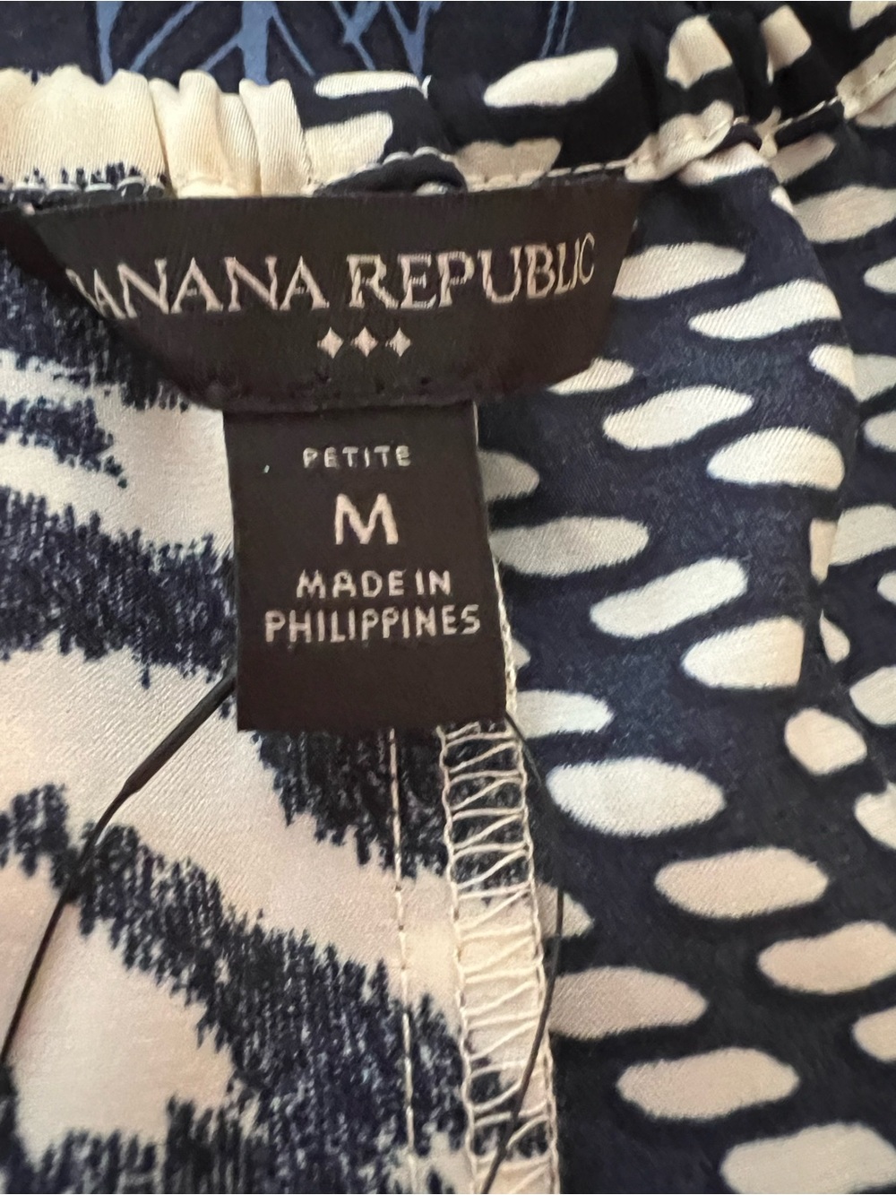 Banana Republic Navy & White Mixed-Print Halter Top - Picture 6 of 9